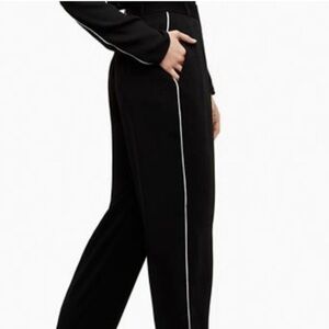 Babaton| Aritzia| ‘Modesto’ Burgundy Track Pants Trousers w/White Trim Sz 8